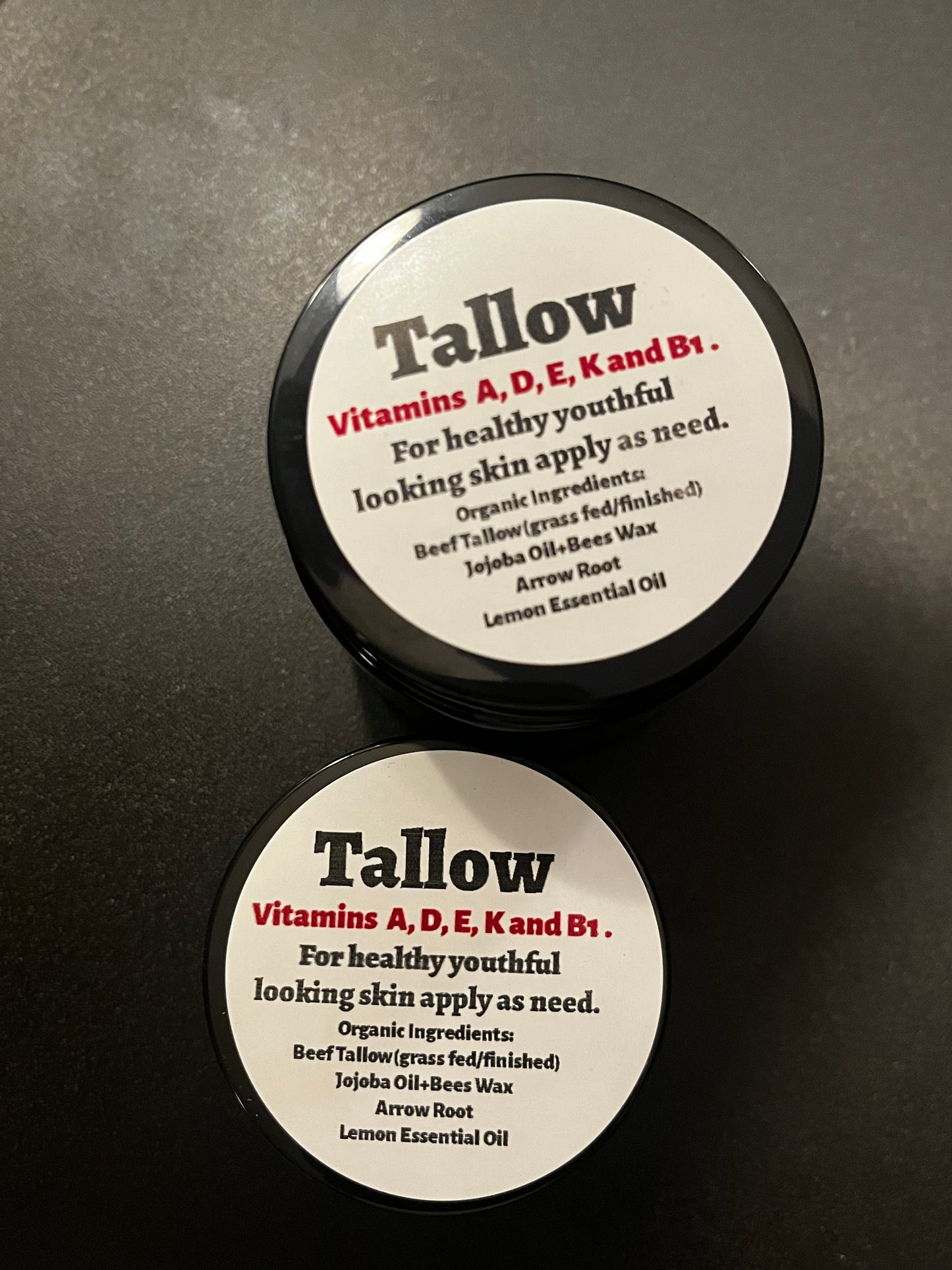 Tallow 1.2 oz glass jar
